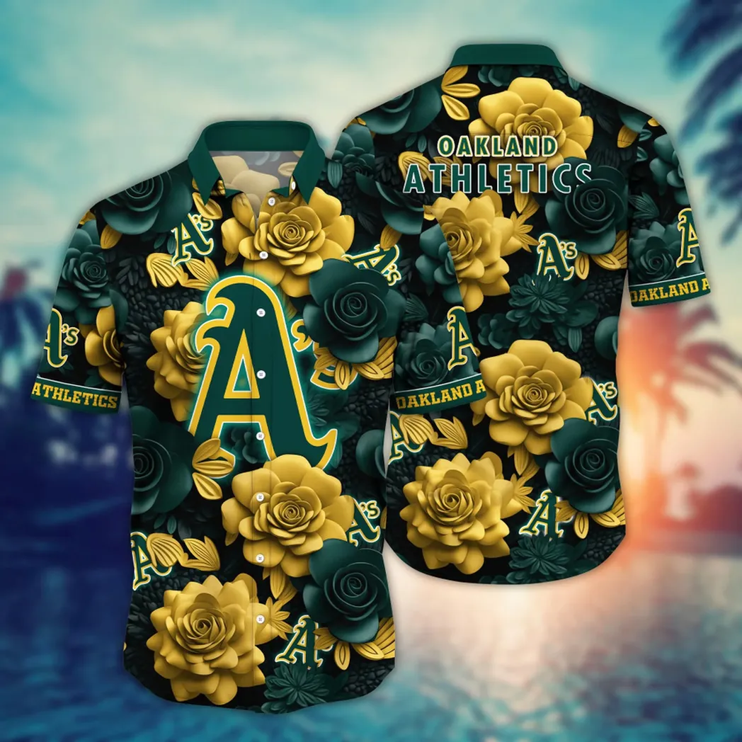 Oakland Athletics MLB Flower Aloha Hawaiian Shirt, Summer Football Shirts VPHWA2451154994