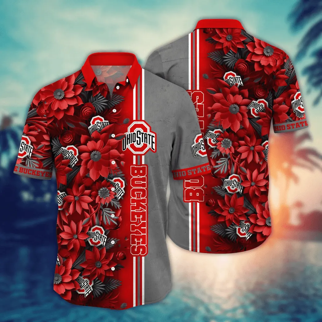 Ohio State Buckeyes, Style Hot Trending Summer NCAA Flower Aloha Hawaiian Shirt, Custom Summer Football Shirts VPHWA2451153250