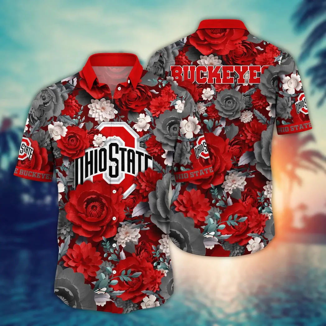 Ohio State Buckeyes, Style Hot Trending Summer NCAA Flower Aloha Hawaiian Shirt, Custom Summer Football Shirts VPHWA2451153734