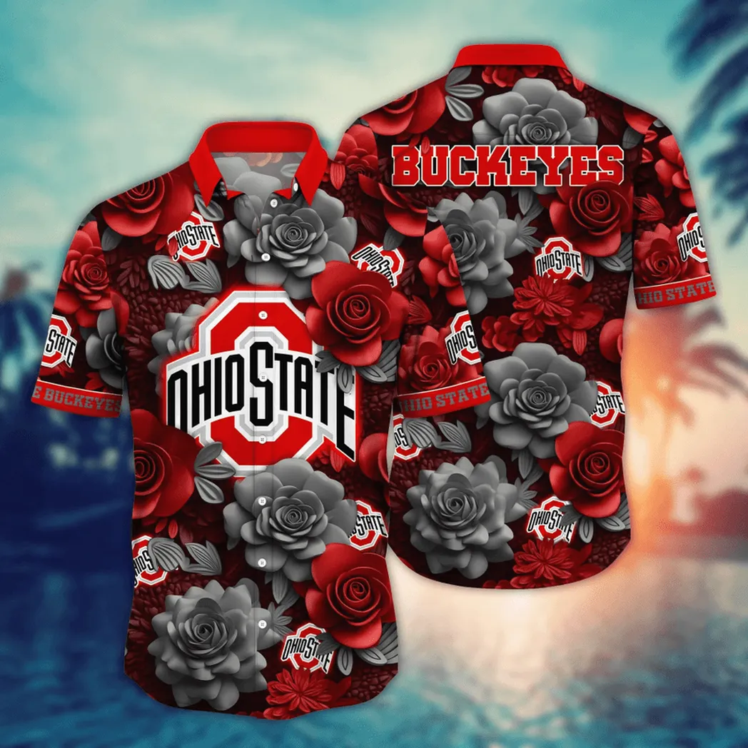 Ohio State Buckeyes, Style Hot Trending Summer NCAA Flower Aloha Hawaiian Shirt, Summer Football Shirts VPHWA2451153925