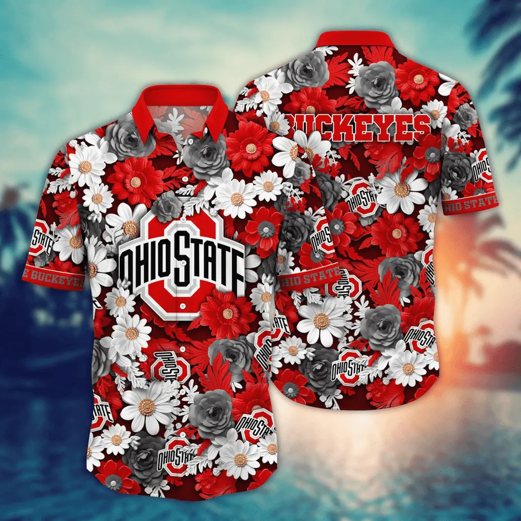 Ohio State Buckeyes, Style Hot Trending Summer NCAA Flower Aloha Hawaiian Shirt, Summer Football Shirts VPHWA2451153927