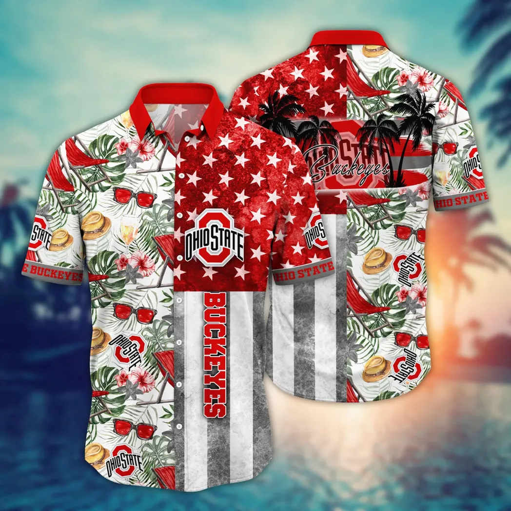 Ohio State Buckeyes, Style Hot Trending Summer NCAA Flower Aloha Hawaiian Shirt, Summer Football Shirts VPHWA2451154159