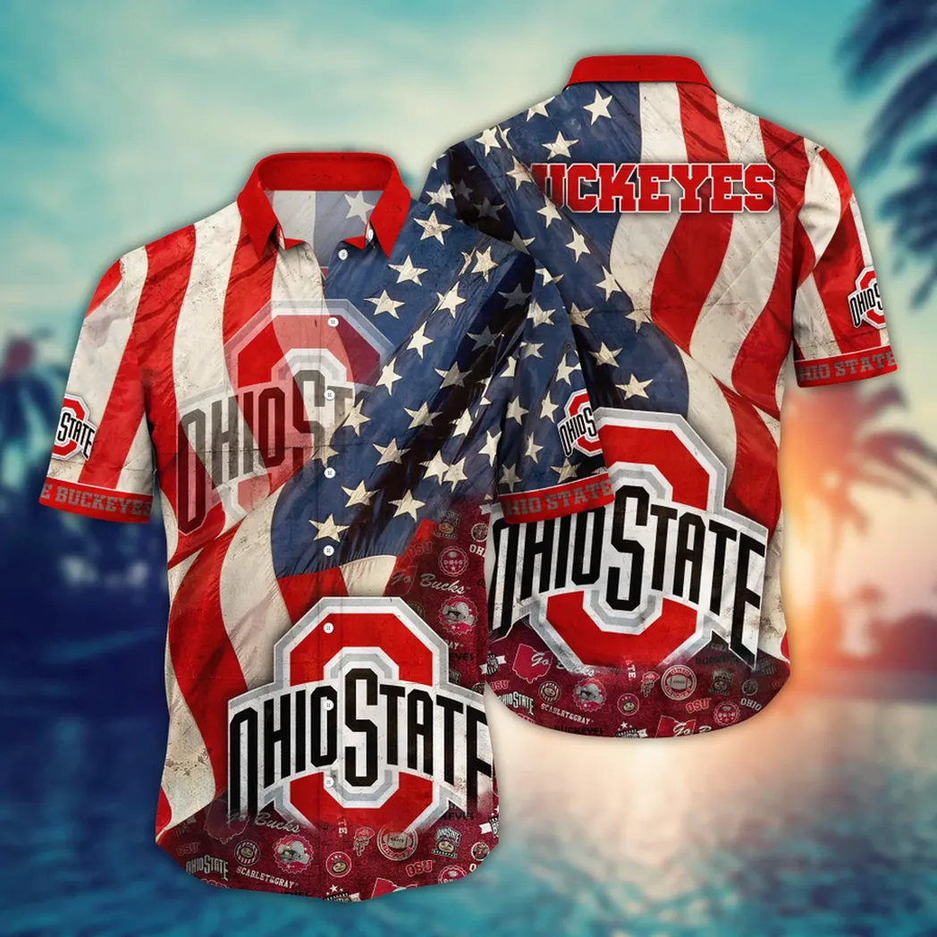 Ohio State Buckeyes, Style Hot Trending Summer NCAA Flower Aloha Hawaiian Shirt, Summer Football Shirts VPHWA2451154200