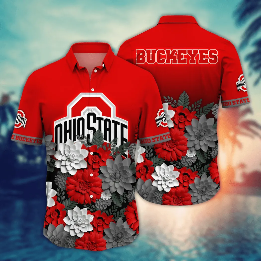 Ohio State Buckeyes, Style Hot Trending Summer NCAA Flower Aloha Hawaiian Shirt, Summer Football Shirts VPHWA2451155114