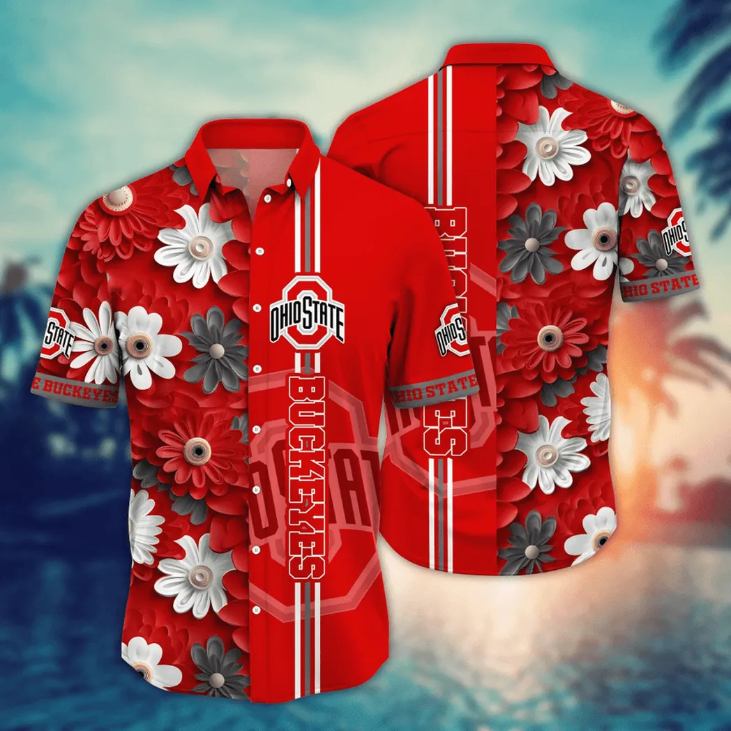 Ohio State Buckeyes, Style Hot Trending Summer NCAA Flower Aloha Hawaiian Shirt, Summer Football Shirts VPHWA2451155156