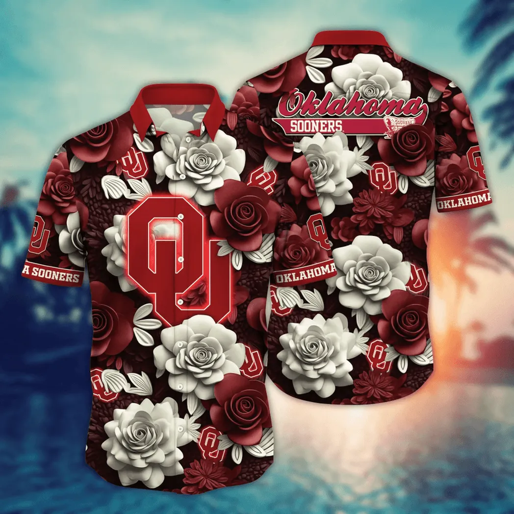 Oklahoma Sooners NCAA Flower Aloha Hawaiian Shirt, Summer Football Shirts VPHWA2451153893