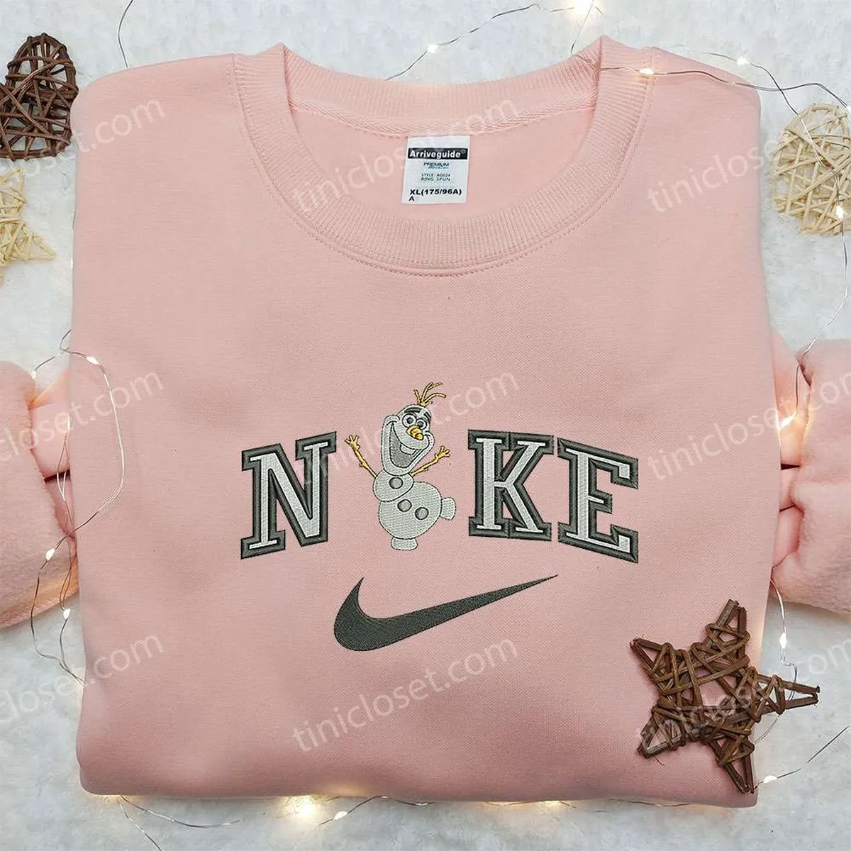 Olaf x Nike Embroidered Sweatshirt, Frozen Disney Embroidered Shirt, Nike Inspired Embroidered Shirt