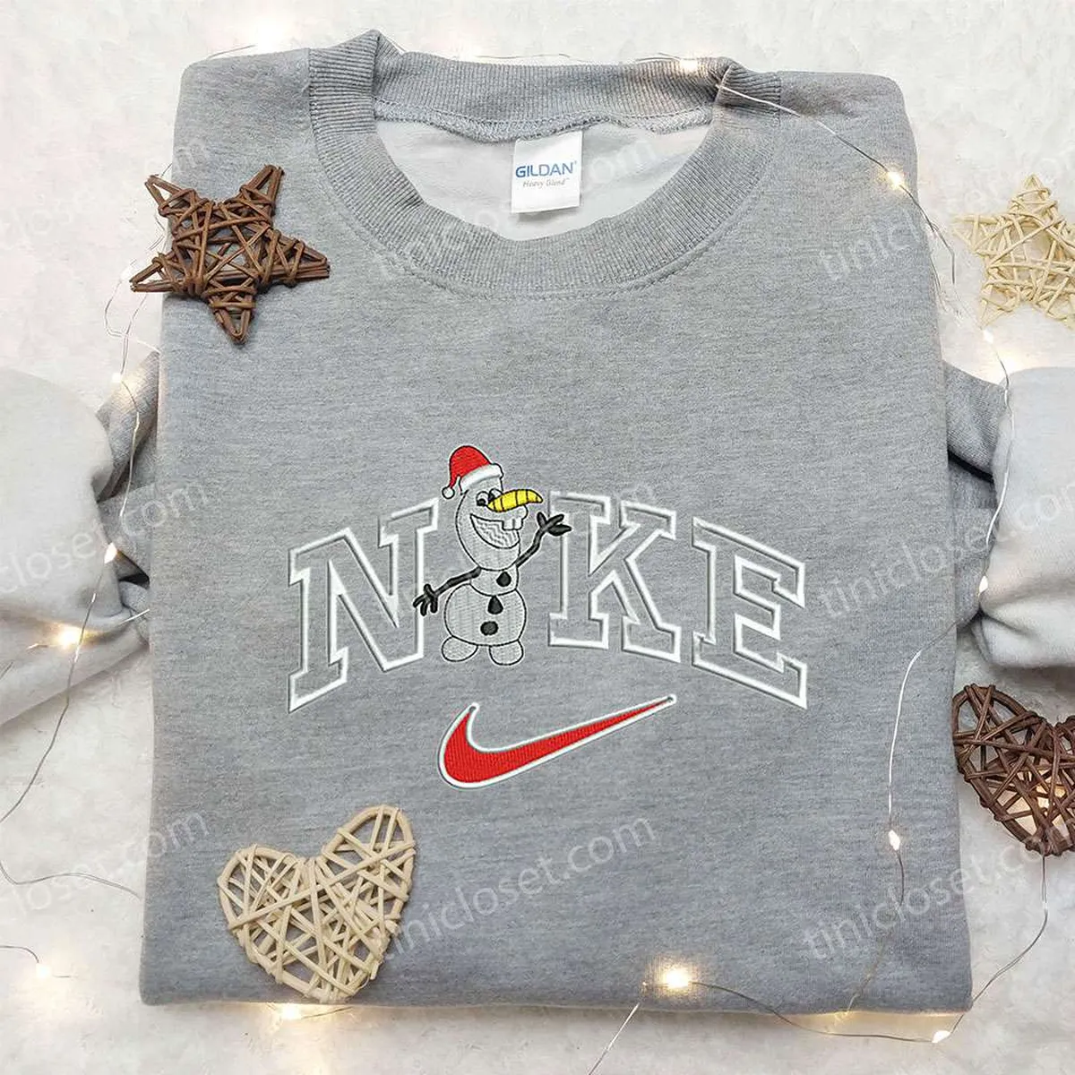 Olaf x Nike Embroidered Sweatshirt, Nike Inspired Embroidered Shirt, Best Christmas Gift Ideas