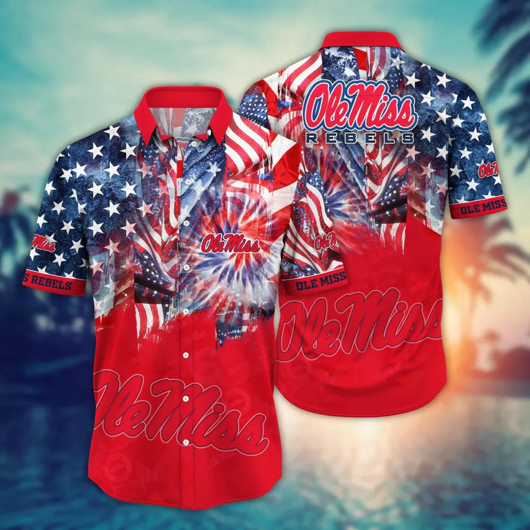 Ole Miss Rebels NCAA Flower Aloha Hawaiian Shirt, Summer Football Shirts VPHWA2451154195