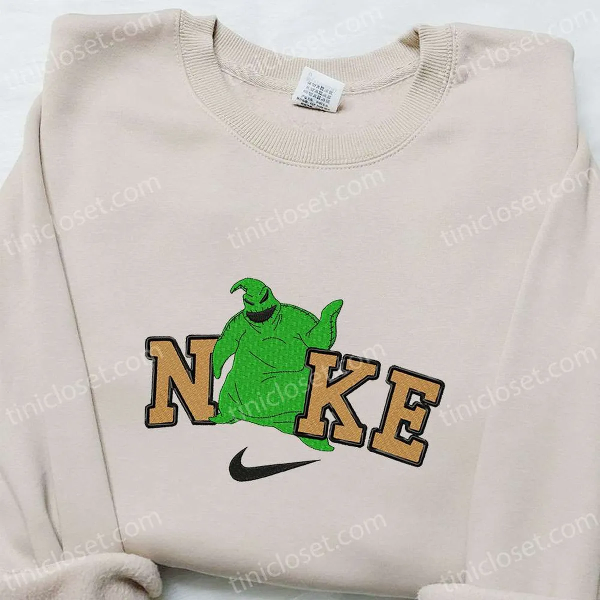 Oogie Boogie x Nike Movie Embroidered Shirt, Nike Inspired Embroidered Shirt, Best Halloween Gift Ideas