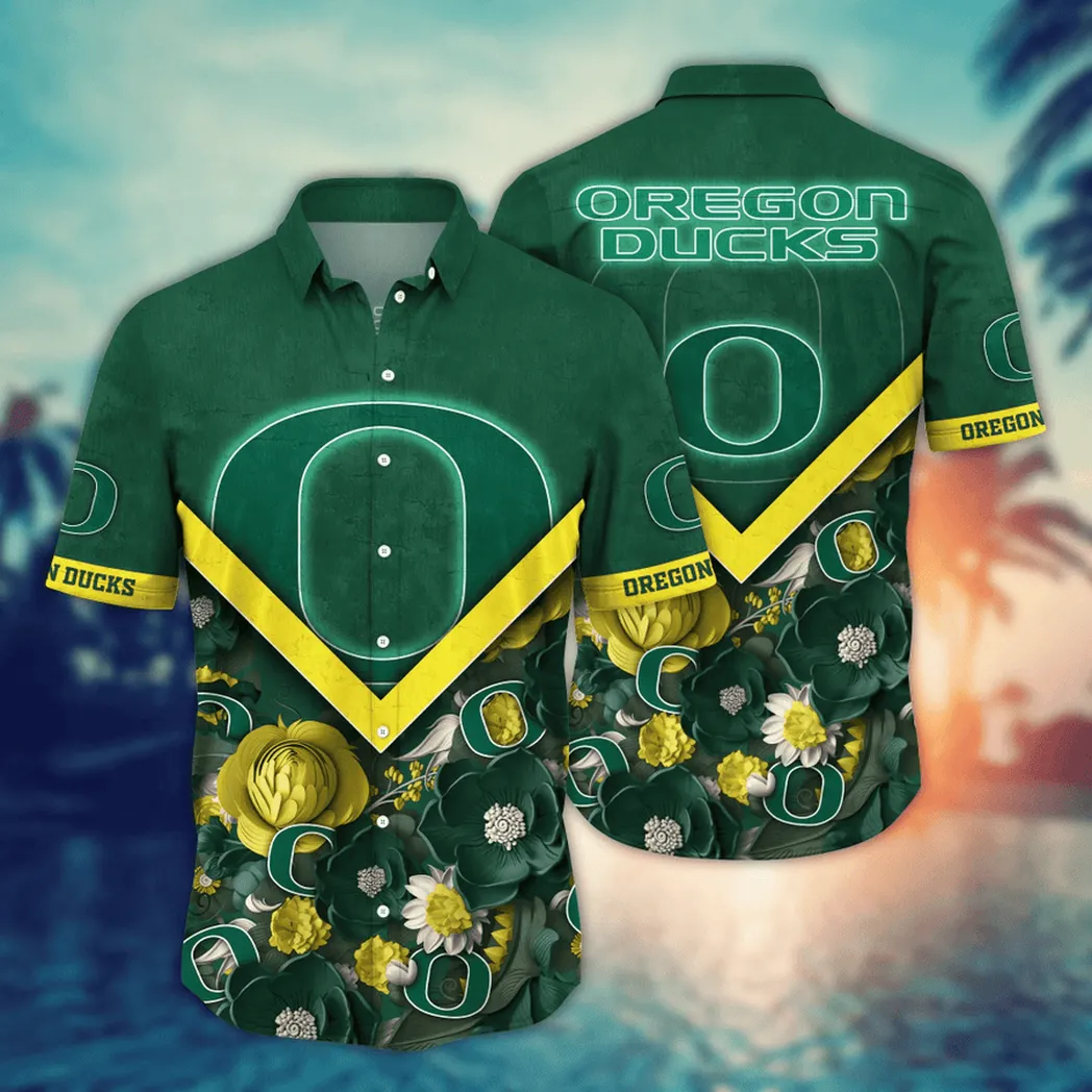 Oregon Ducks NCAA Flower Aloha Hawaiian Shirt, Custom Summer Football Shirts VPHWA2451153738