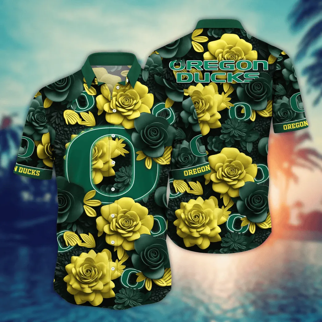 Oregon Ducks NCAA Flower Aloha Hawaiian Shirt, Summer Football Shirts VPHWA2451153909