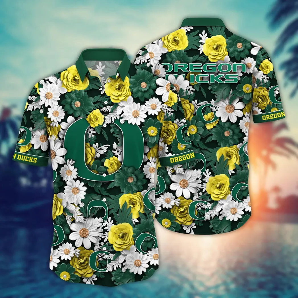 Oregon Ducks NCAA Flower Aloha Hawaiian Shirt, Summer Football Shirts VPHWA2451154005