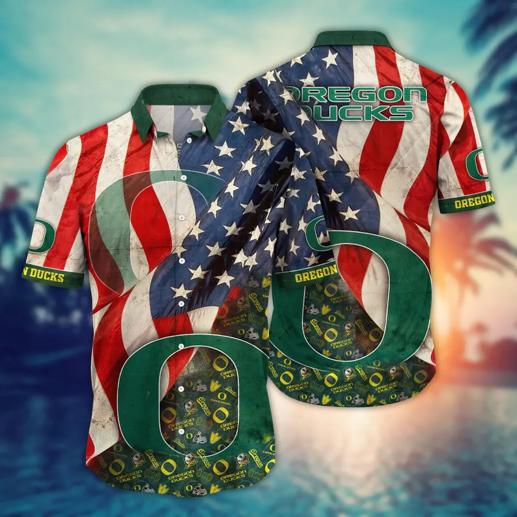 Oregon Ducks NCAA Flower Aloha Hawaiian Shirt, Summer Football Shirts VPHWA2451154154