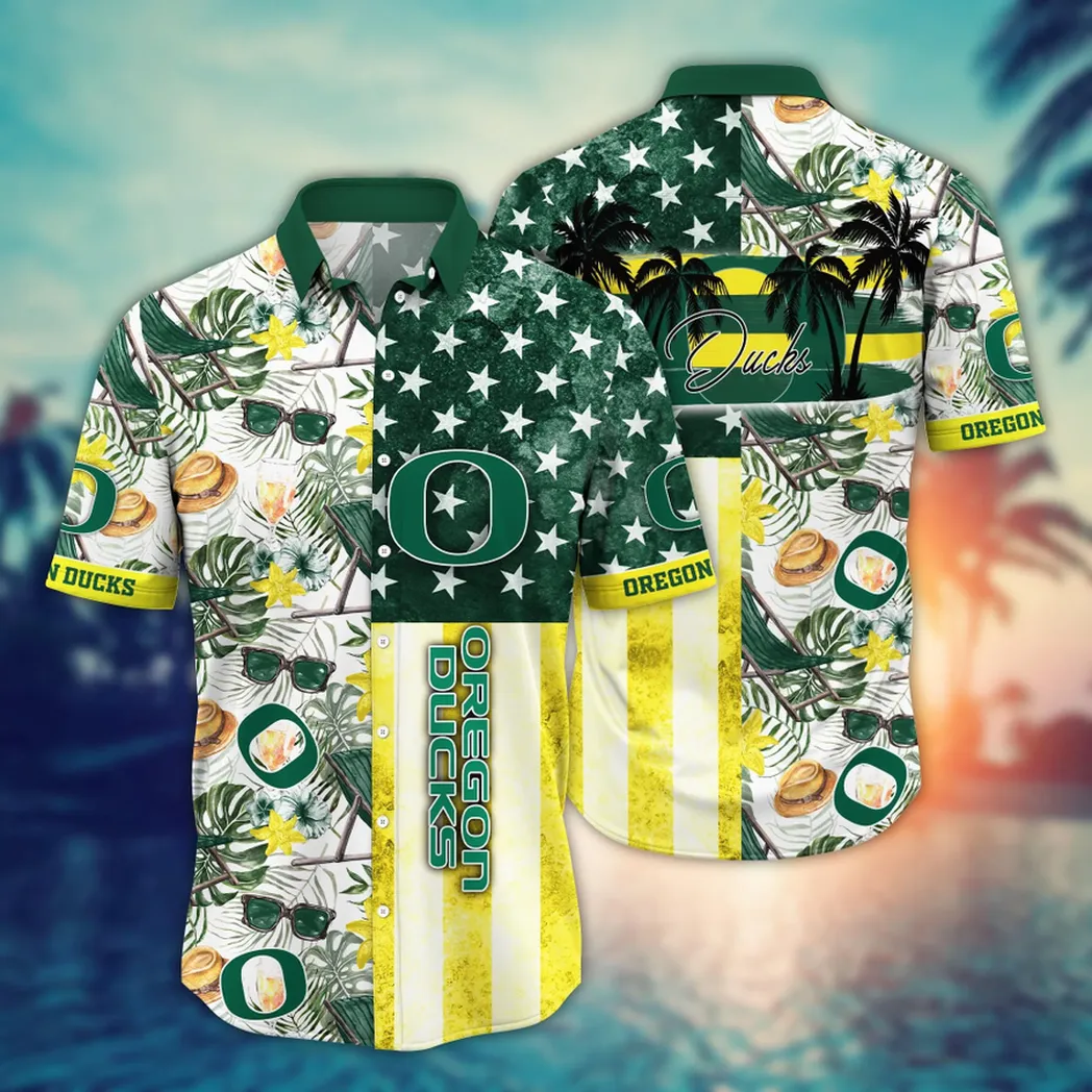 Oregon Ducks NCAA Flower Aloha Hawaiian Shirt, Summer Football Shirts VPHWA2451154239