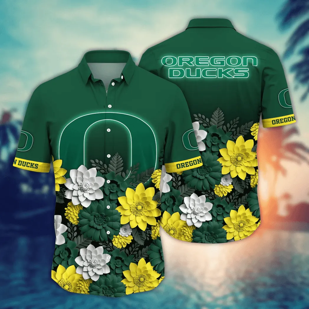 Oregon Ducks NCAA Flower Aloha Hawaiian Shirt, Summer Football Shirts VPHWA2451155076