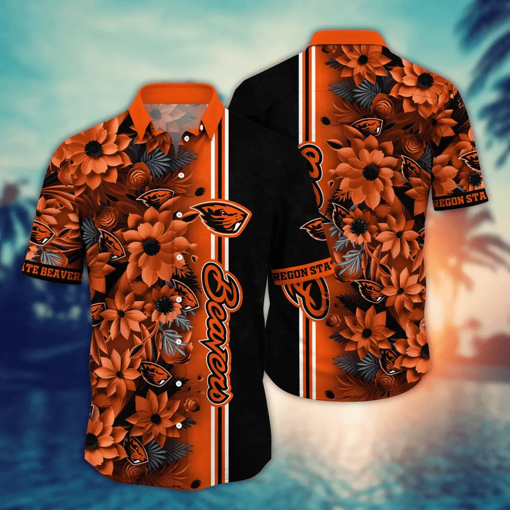 Oregon State Beavers NCAA Flower Aloha Hawaiian Shirt, Custom Summer Football Shirts VPHWA2451153288