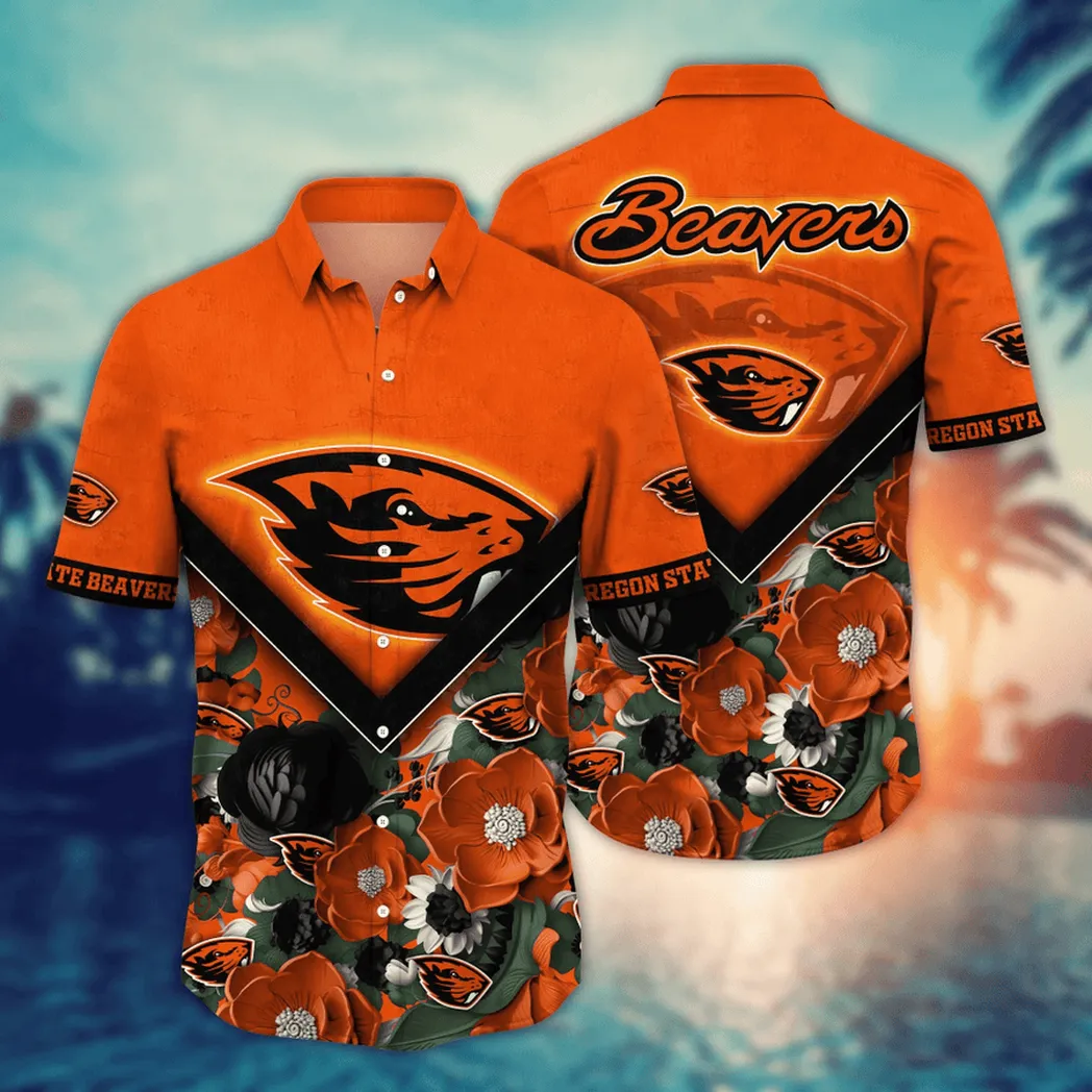 Oregon State Beavers NCAA Flower Aloha Hawaiian Shirt, Custom Summer Football Shirts VPHWA2451153715