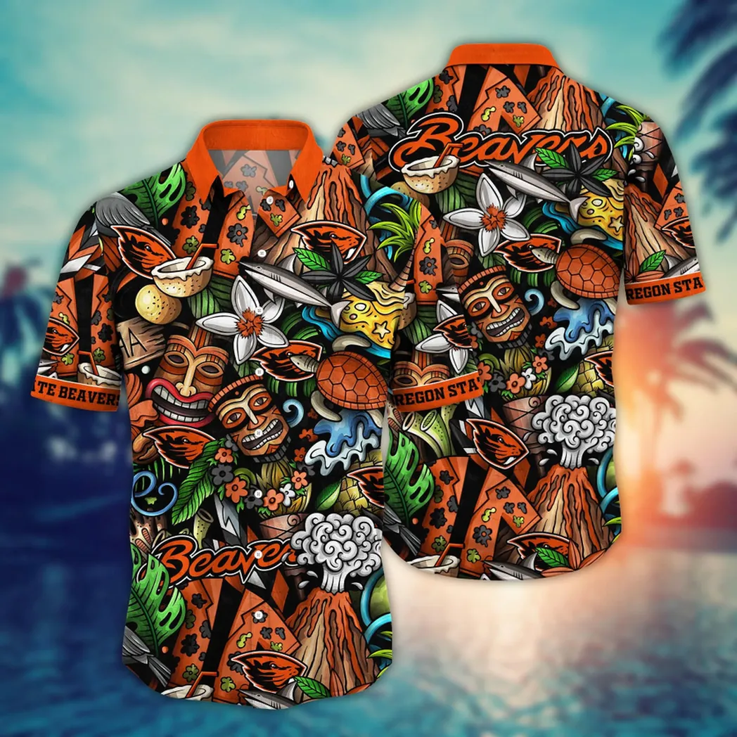 Oregon State Beavers NCAA Flower Aloha Hawaiian Shirt, Custom Summer Football Shirts VPHWA2451154338