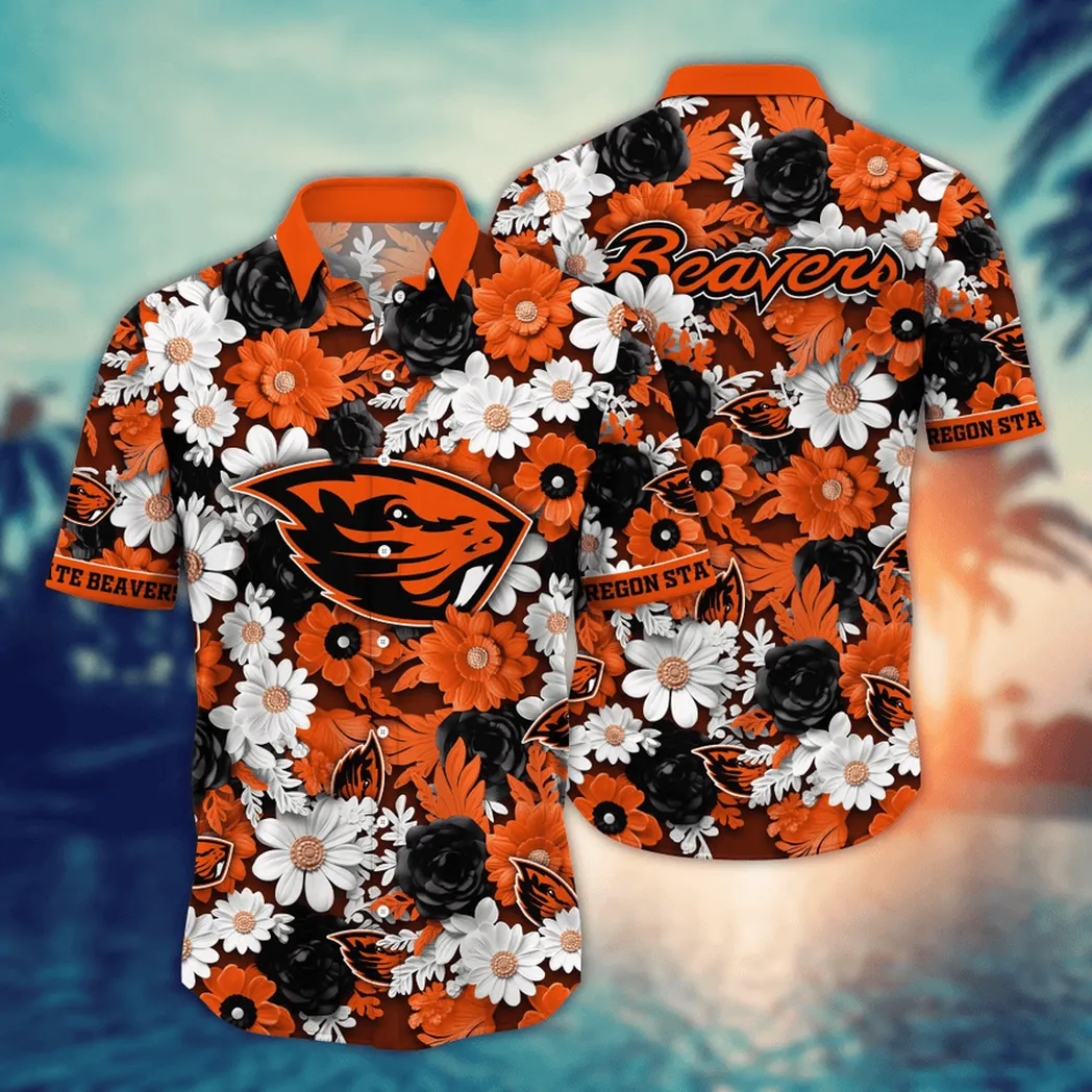 Oregon State Beavers NCAA Flower Aloha Hawaiian Shirt, Summer Football Shirts VPHWA2451154067