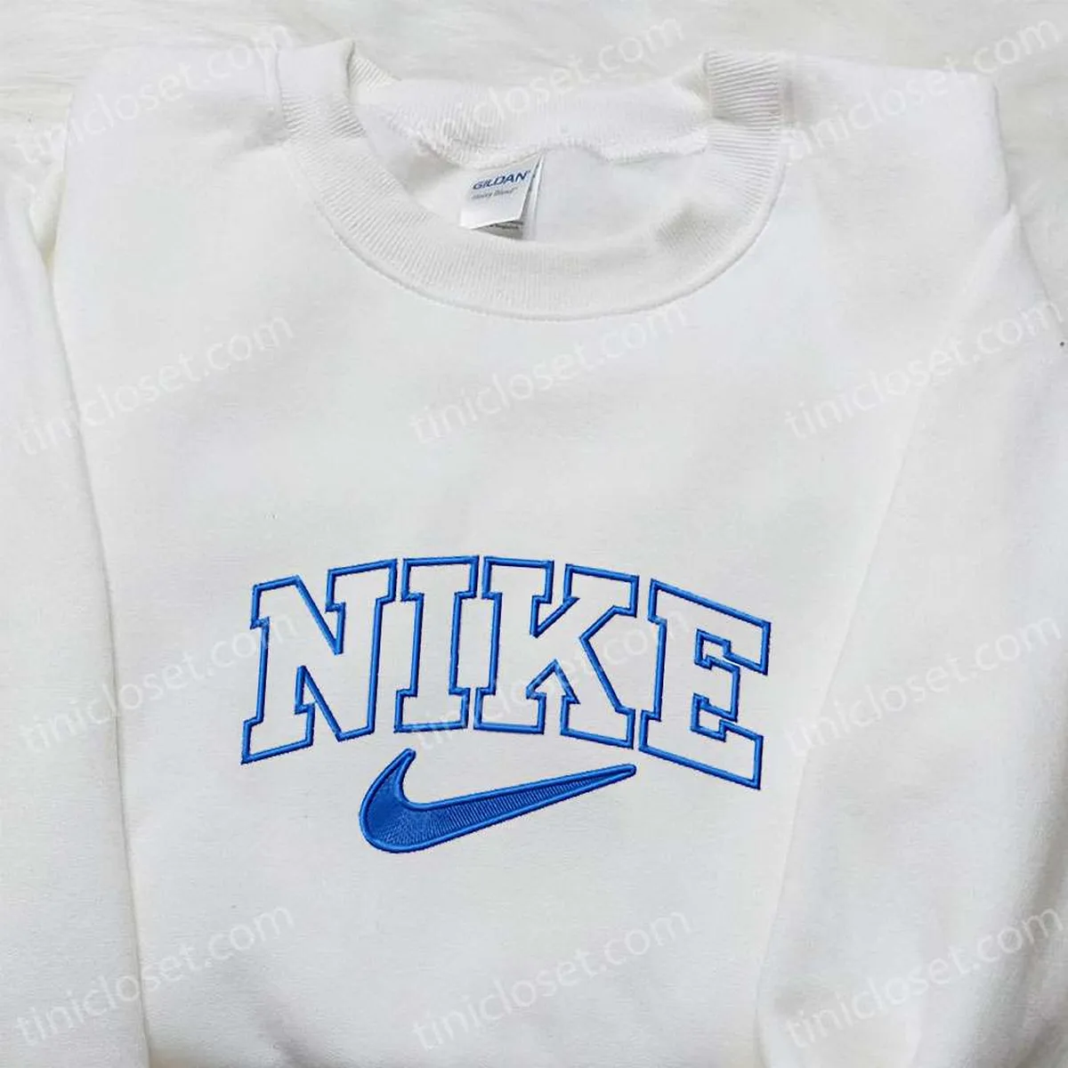 Outline Nike Embroidered Shirt, Nike Inspired Embroidered Shirt, Best Gift for Family