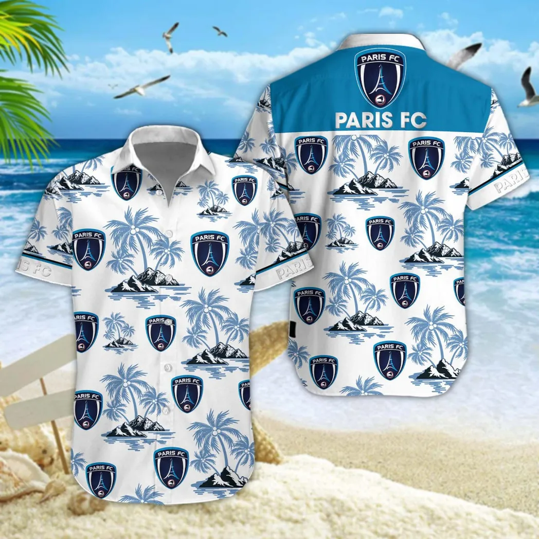 Paris FC Hawaiian Shirt Style Classic Oversized Hawaiian, Unisex Hawaiian Shirt