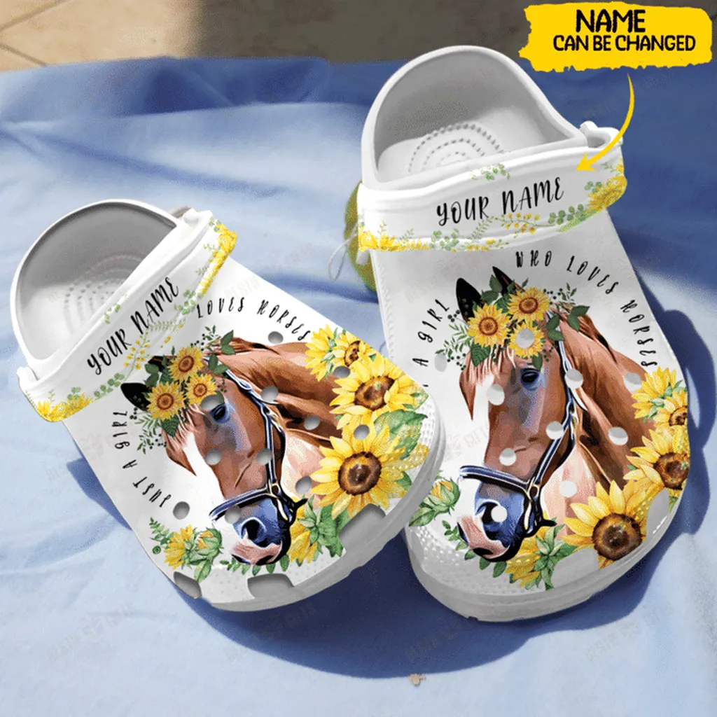 Personalized Amazing Horse Crocs Classic Clogs Personalized Amazing Horse Crocs Classic Clogs
