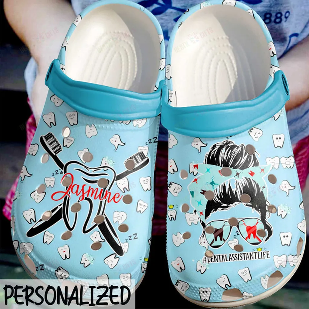 Personalized Dentist And Dental Assistant Life Crocs Classic Clogs Personalized Dentist And Dental Assistant Life Crocs Classic Clogs