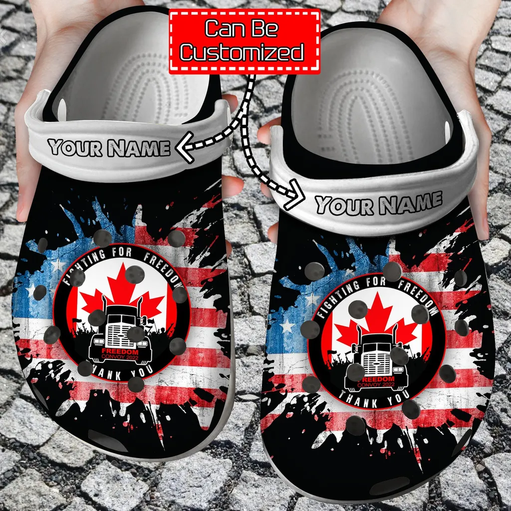 Personalized Fighting For Freedom Convoy 2022 Crocs Clog