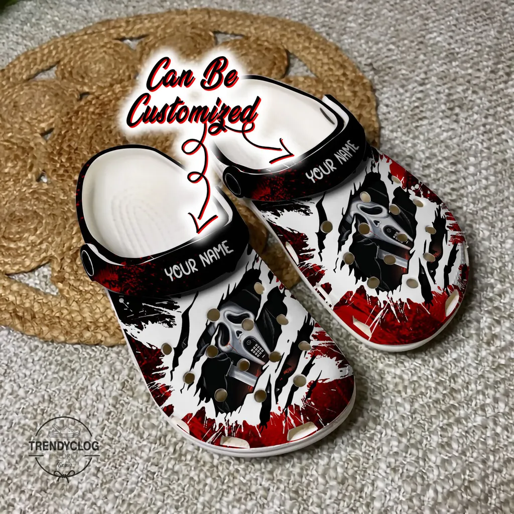 Personalized Ghostface Halloween Characters Clog