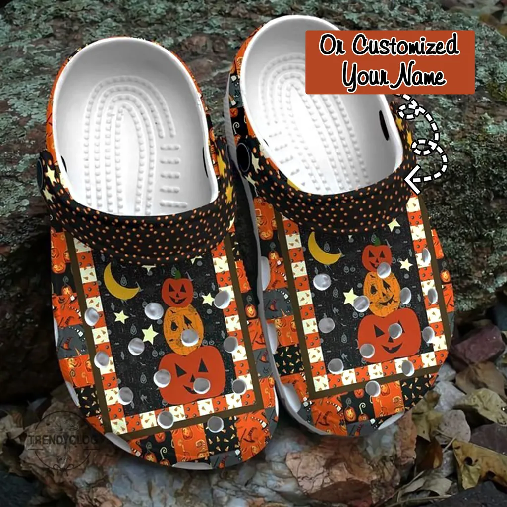 Personalized Halloween Cheeky Pumpkin Clog