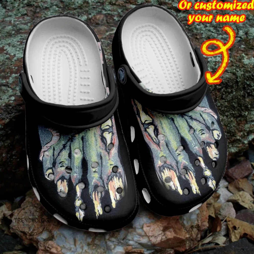 Personalized Halloween Foot Skeleton Clogs