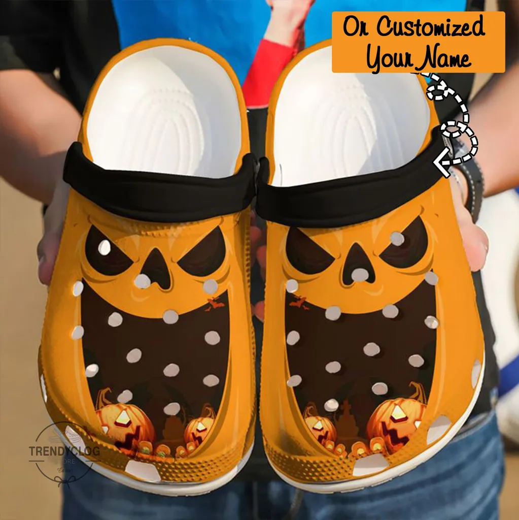 Personalized Halloween Happy Pumpkin Clog