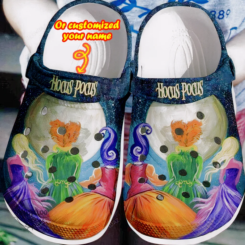 Personalized Halloween Hocus Pocus Colorful Crocs