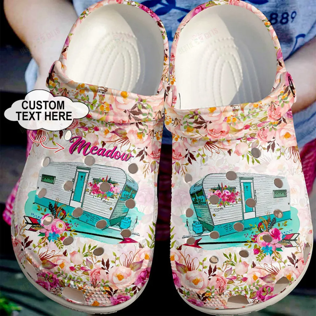 Personalized Happy Camper Crocs Classic Clogs