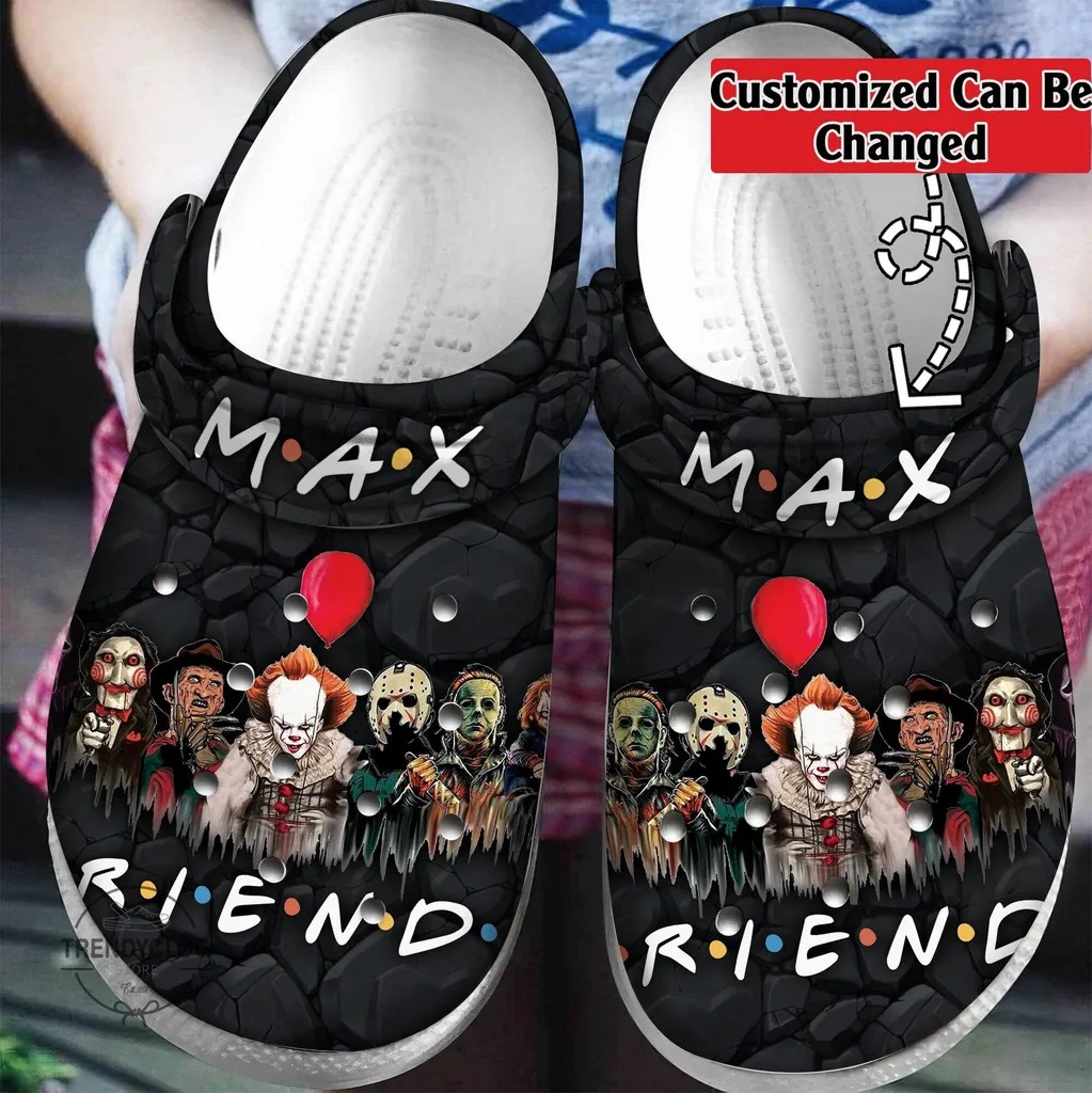 Personalized Horror Friends Scary Faces Clog