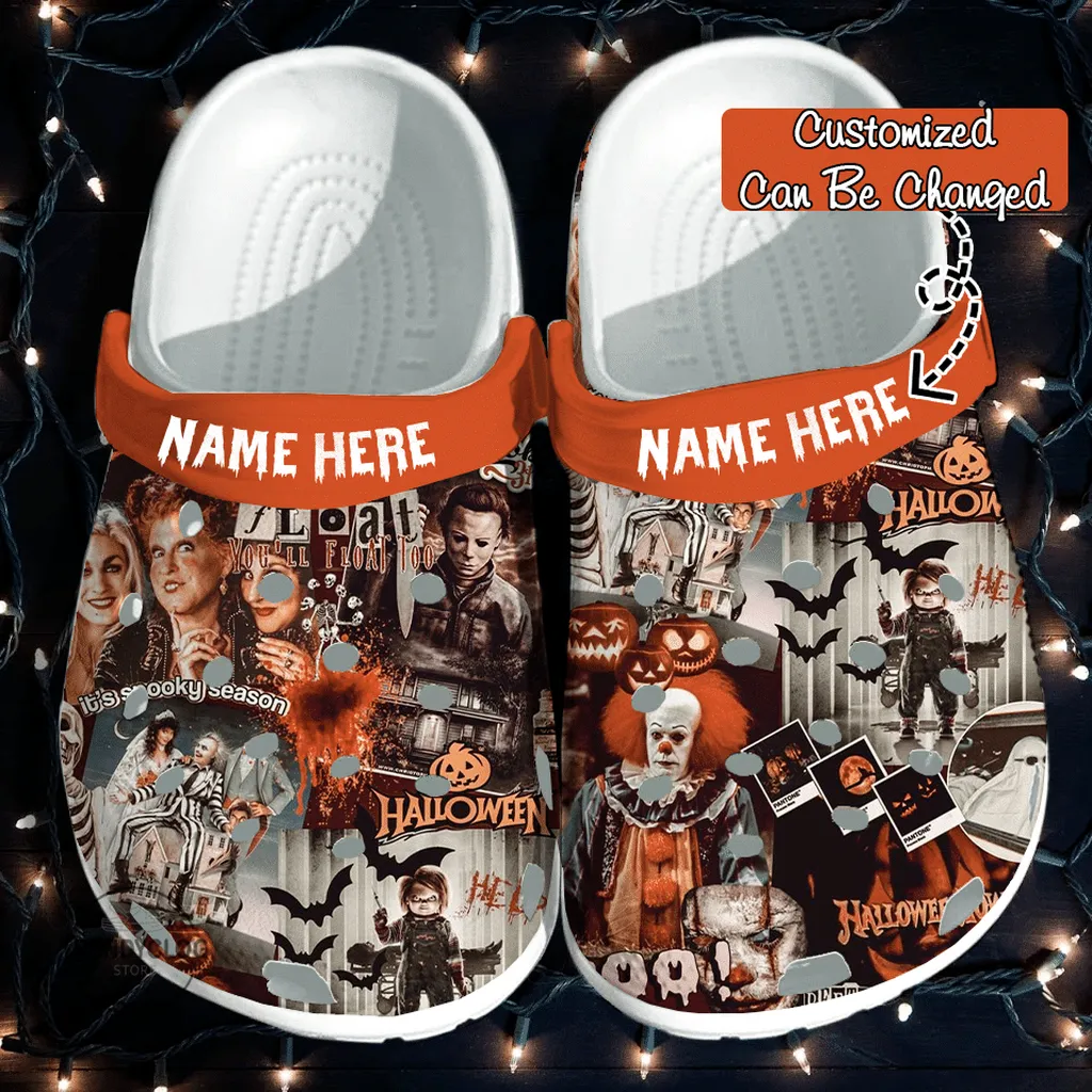 Personalized Horror Movie Spooky Season Clog