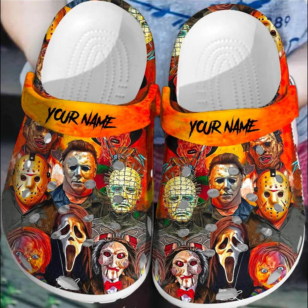 Personalized Horror Movies Halloween Crocs Classic Clogs