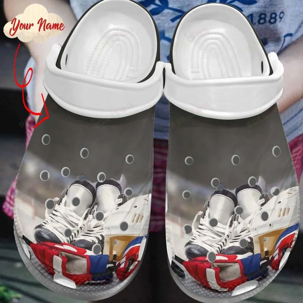 Personalized Ice Hockey Is My Favourite Sport Crocs Classic Clogs