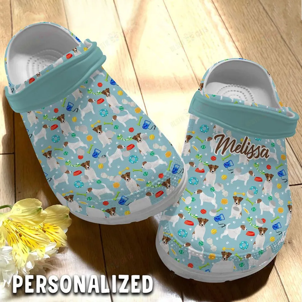 Personalized Jack Russell Naughty Boys Crocs Classic Clogs