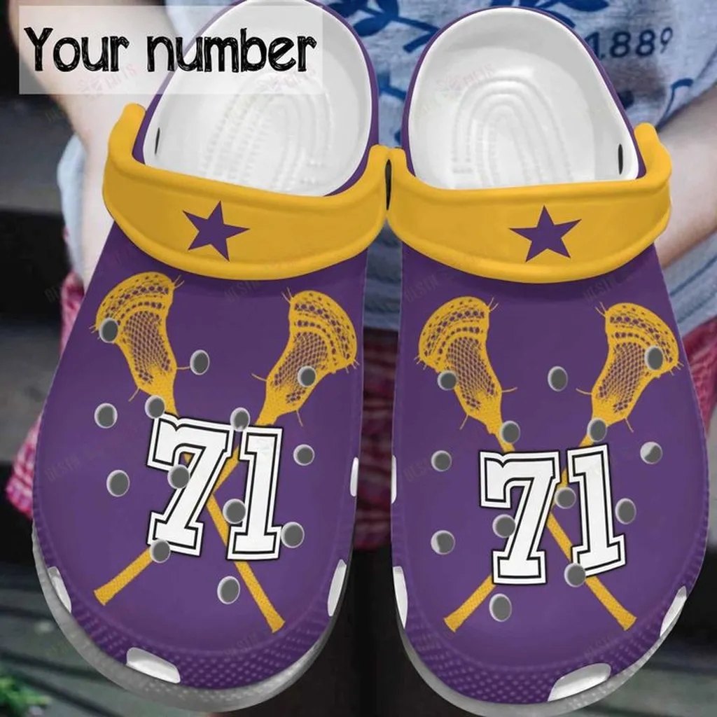 Personalized Lacrosse Player Crocs Classic Clogs