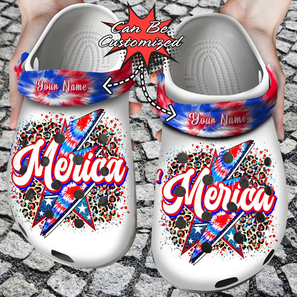 Personalized Merica Patriotic Crocs Clog