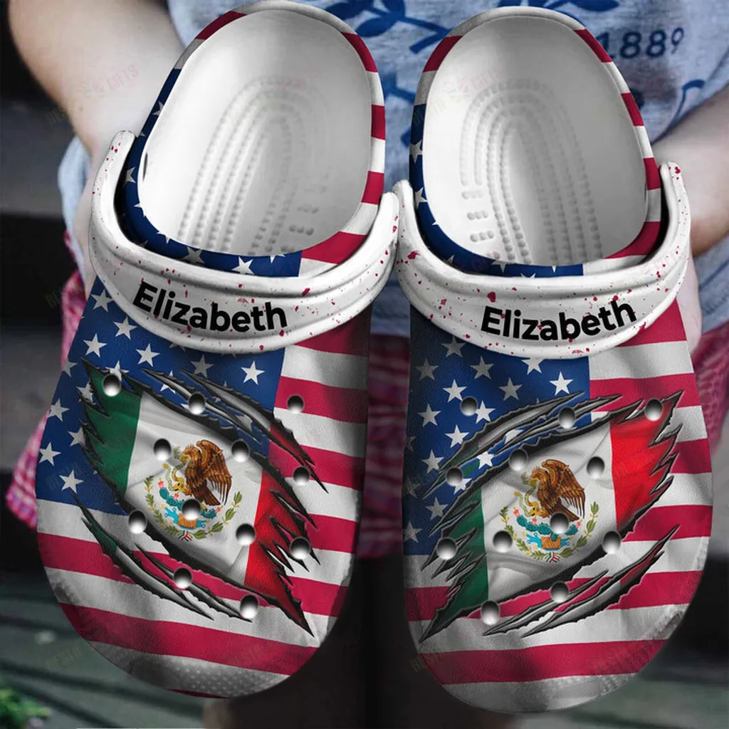 Personalized Mexican Blood Inside Me Crocs Classic Clogs