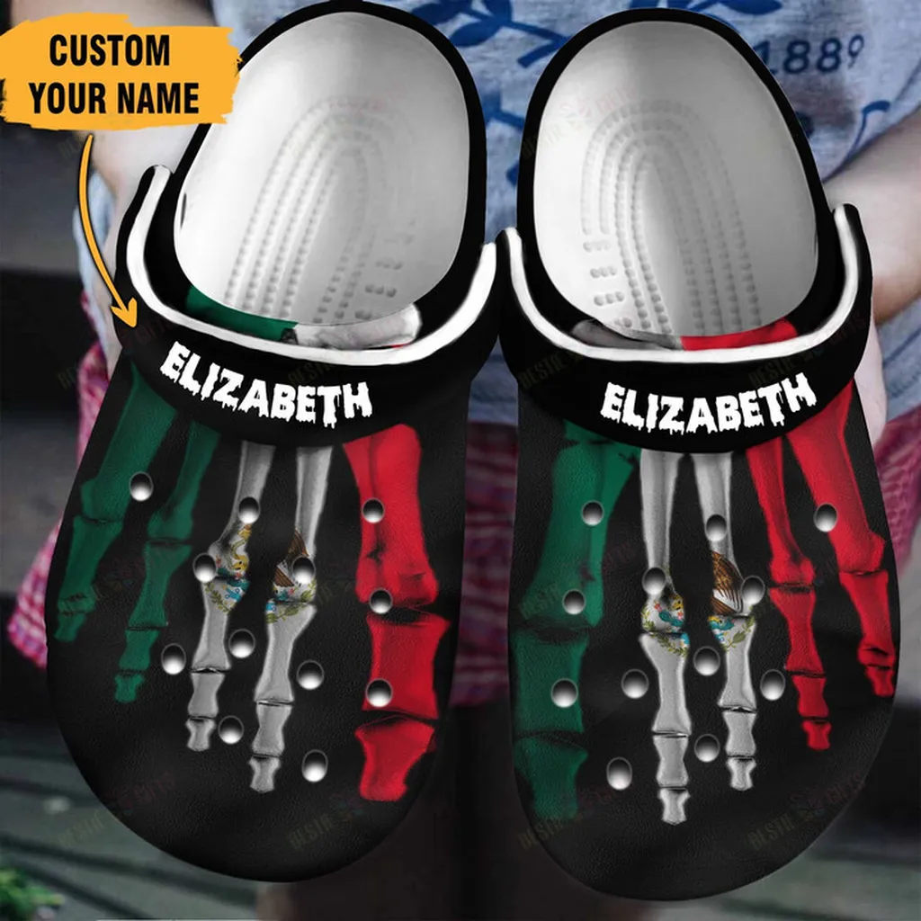 Personalized Mexican Foot Bones Crocs Classic Clogs