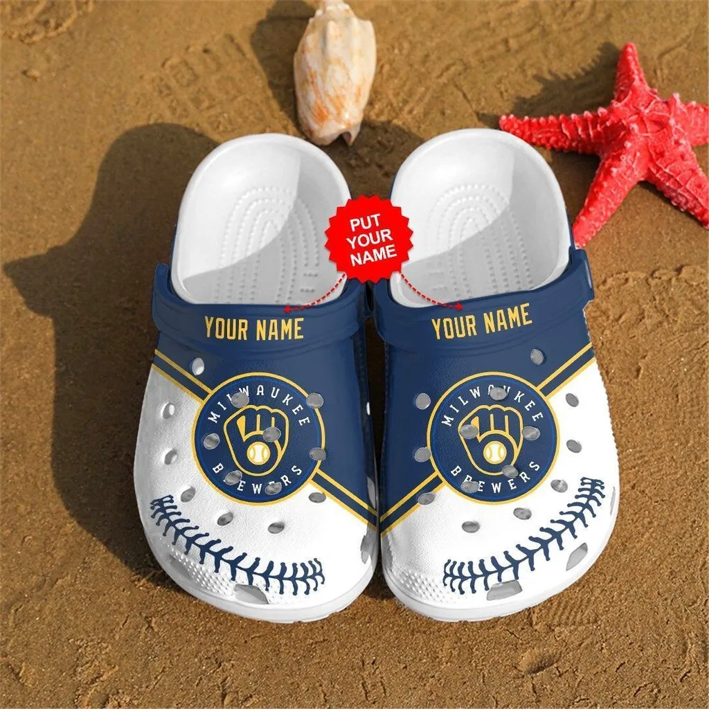 Personalized Milwaukee Brewers Mlb Gift For Fan Crocs Clog