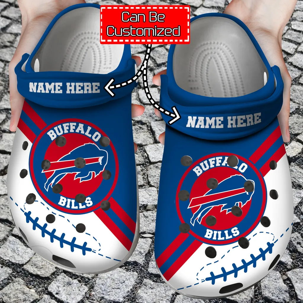 Personalized Name  Logo Football Team Rubgy Crocs Style Clog