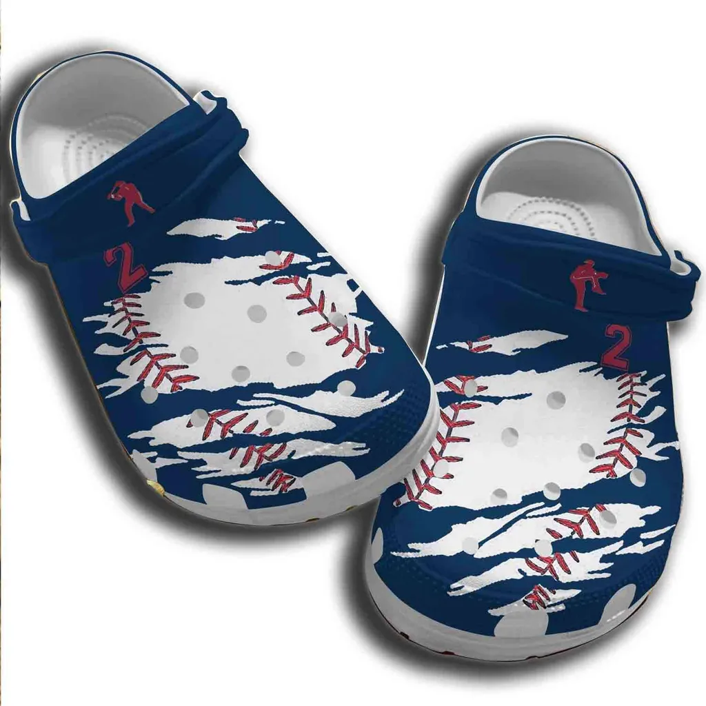 Personalized Number Baseball Player Crocs Crocband Clogs