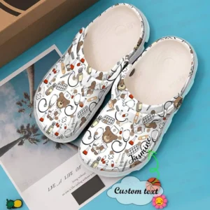 Personalized Nurse Bear Crocs Classic Clogs