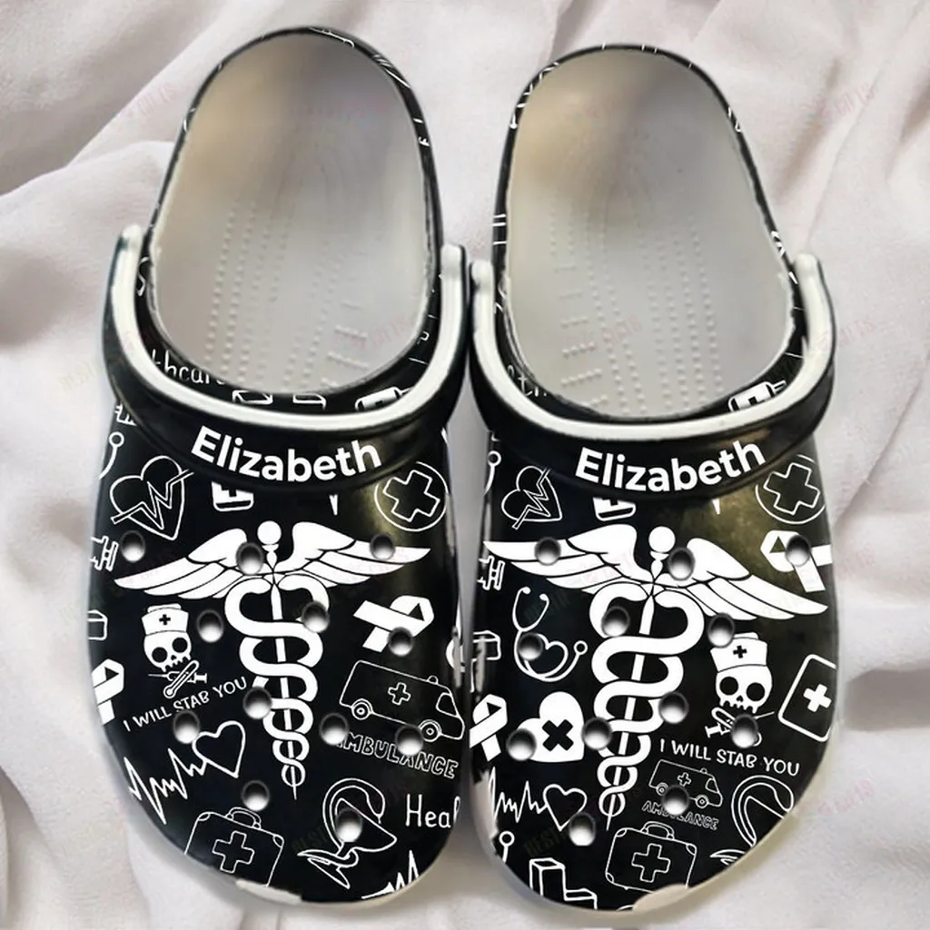 Personalized Nurse Crocs Classic Clogs