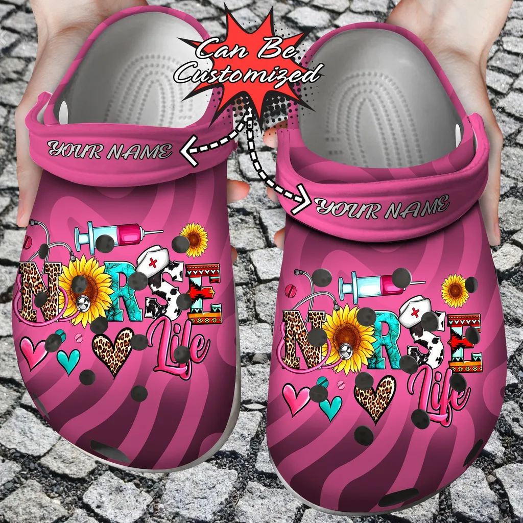 Personalized Nurse Life Crocs Clog